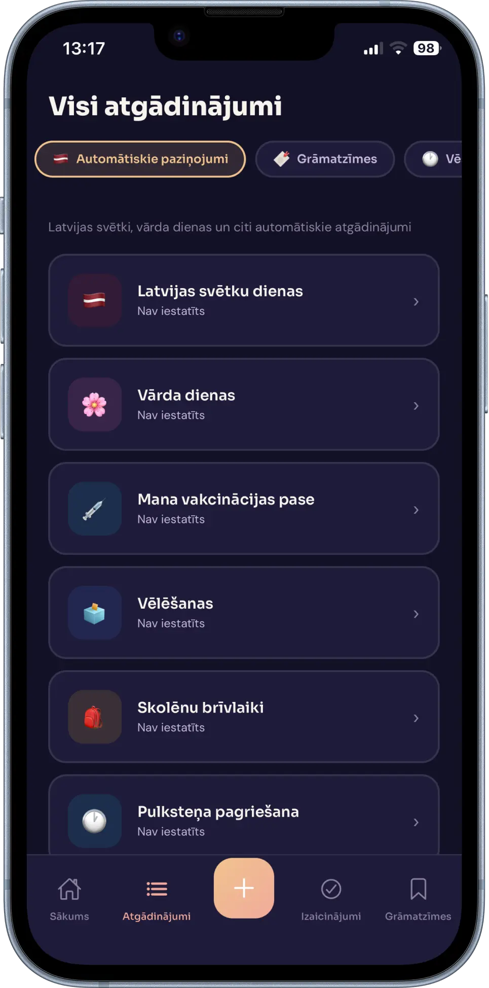 Atgādinājumi.lv Latvijas atgādinājumi